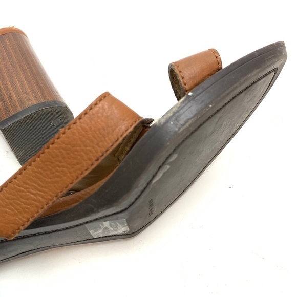 Nine West TEWELS Brown Heels Sandals Leather sz 11 - Picture 15 of 16